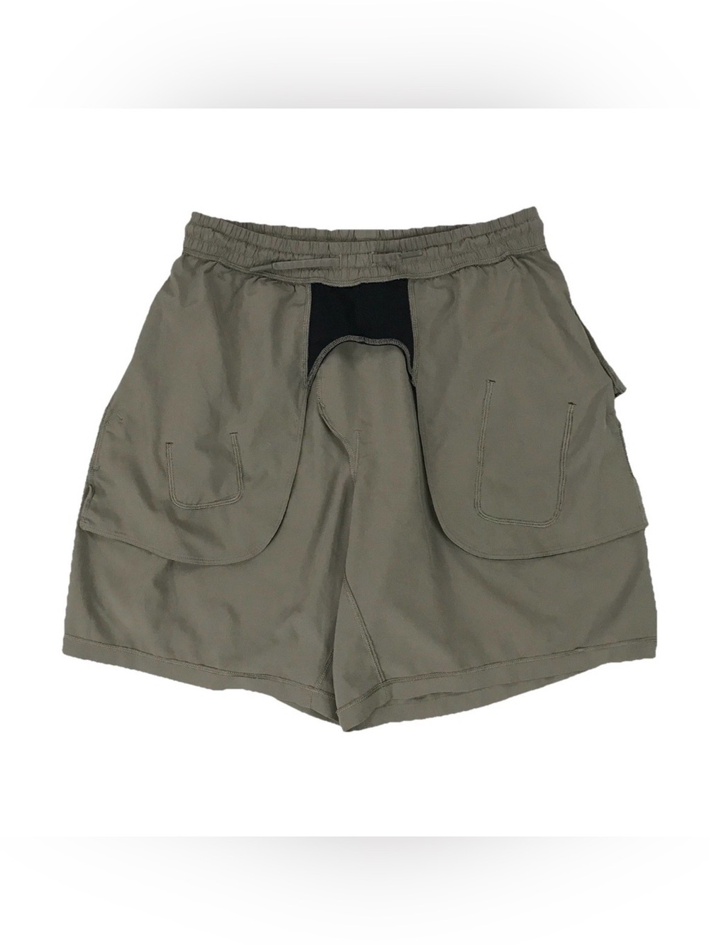 Lululemon Pace Breaker Shorts Mens Medium M Khaki 7” Inseam Unlined Gym Running - Picture 3 of 4